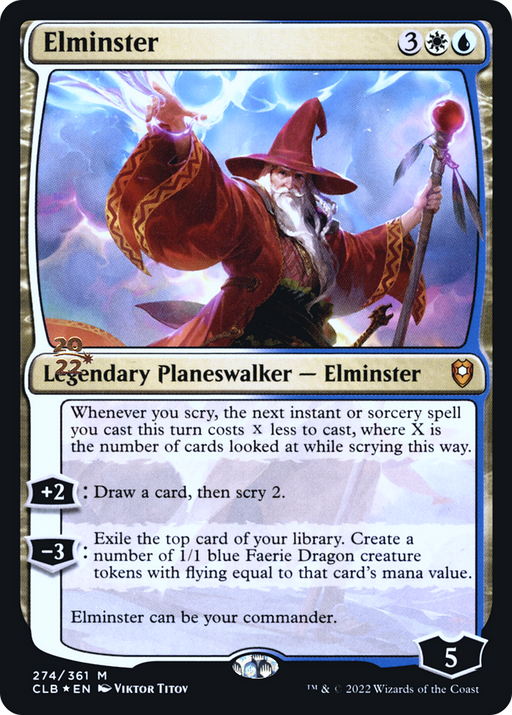 Elminster (PRE-274) [Battle for Baldur's Gate Promos] Foil MTG Single Wizards of the Coast