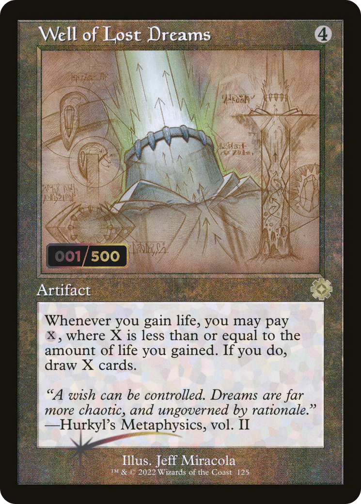 Well of Lost Dreams (Schematic) (Serial Numbered) (BRR-125) [The Brothers' War Retro Artifacts] Foil MTG Single Wizards of the Coast
