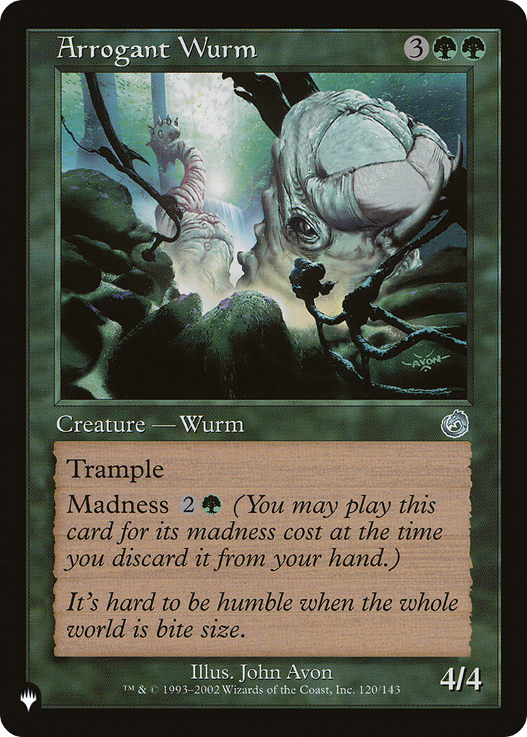 Arrogant Wurm (LIST-TOR-120) [Mystery Booster] The List MTG Single Wizards of the Coast