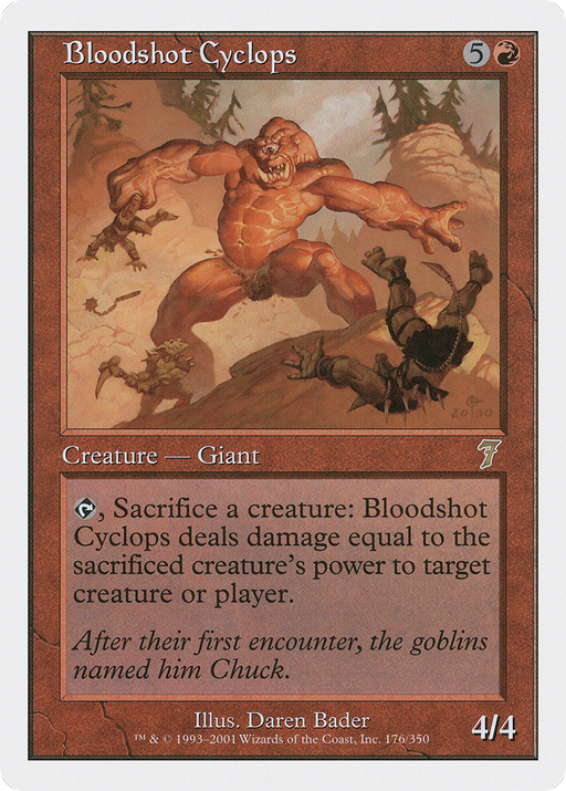 Bloodshot Cyclops (7ED-176) [7th Edition] Foil MTG Single Wizards of the Coast