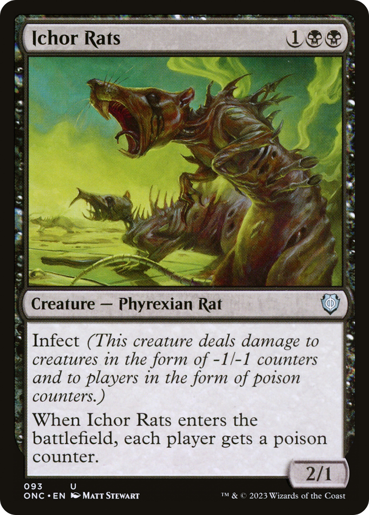 Ichor Rats (ONC-093) [Phyrexia: All Will Be One Commander] MTG Single Wizards of the Coast