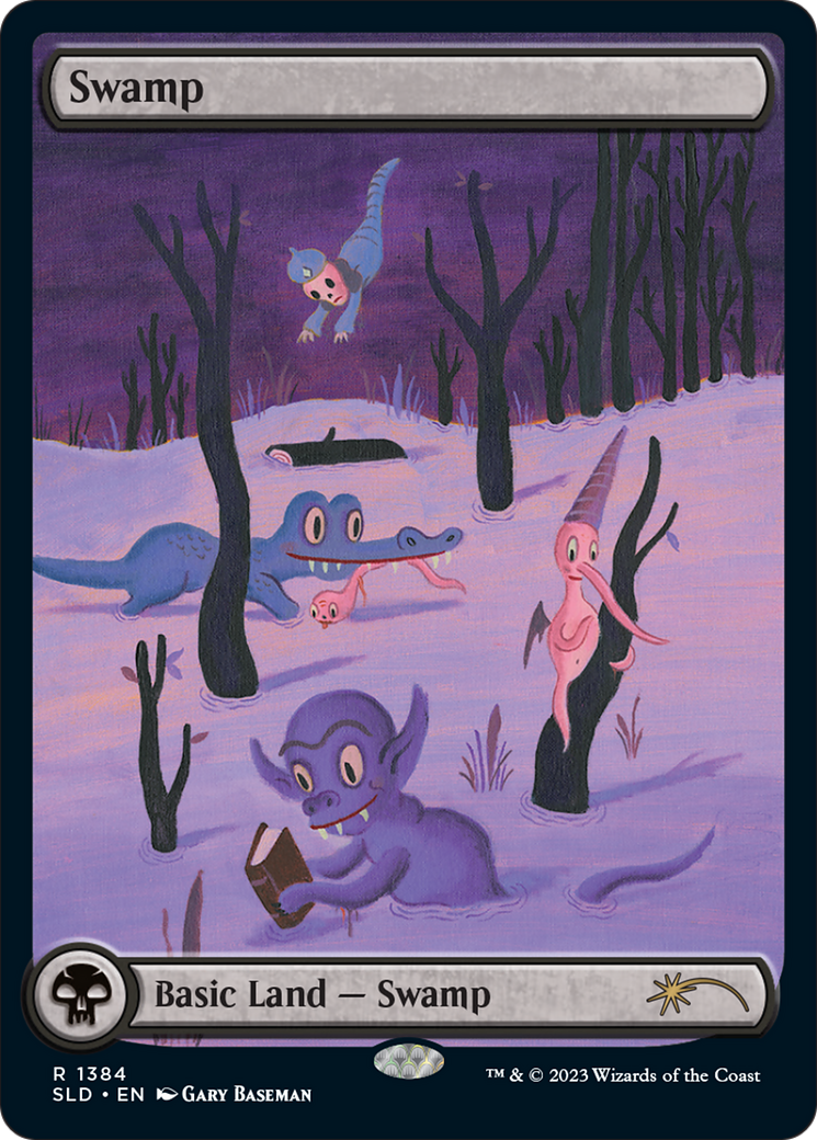 Swamp (1384) (SLD-1384) [Secret Lair] Drop (Full Art) MTG Single Wizards of the Coast
