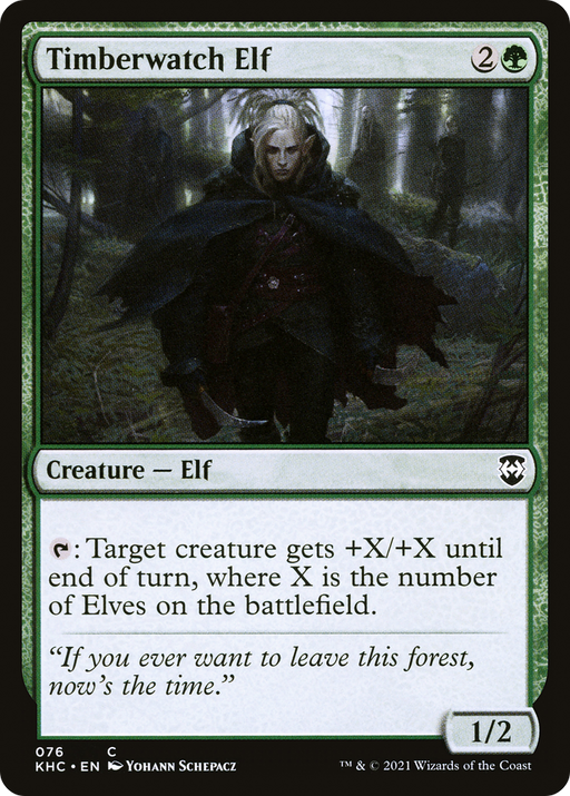 Timberwatch Elf (KHC-076) [Kaldheim Commander] MTG Single Wizards of the Coast