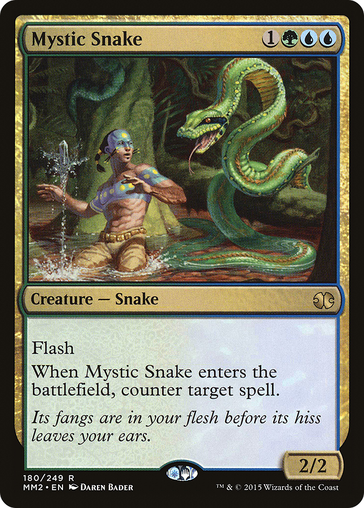 Mystic Snake (MM2-180) [Modern Masters 2015] Foil MTG Single Modern Masters 2015