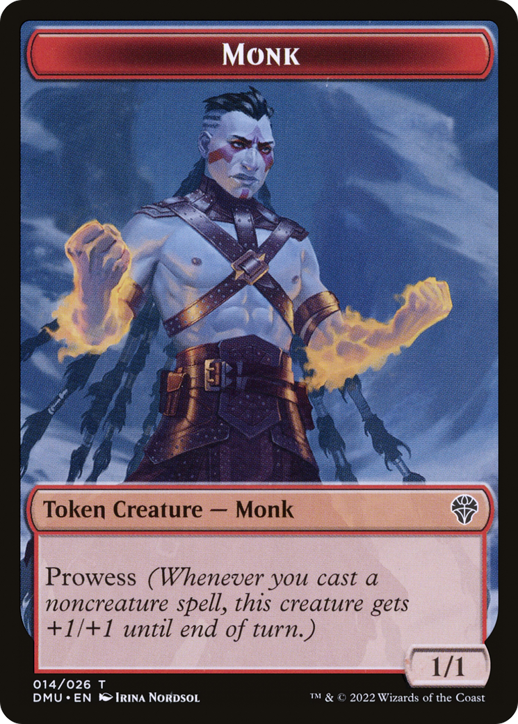 Monk Token (DMU-014) [Tokens] Dominaria United Tokens MTG Single Wizards of the Coast