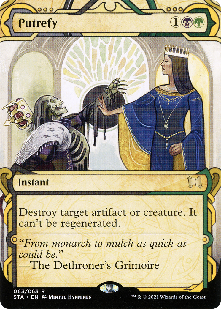 Putrefy (STA-063) [Strixhaven Mystical Archive] (Showcase) (Borderless) Foil MTG Single Wizards of the Coast