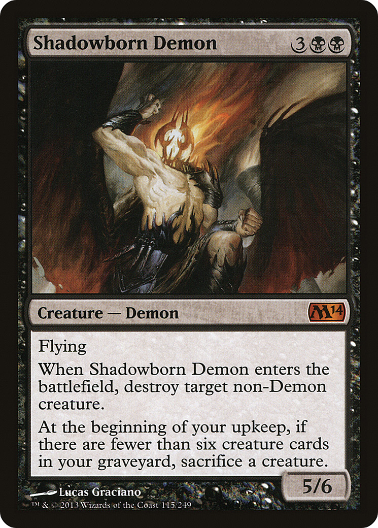 Shadowborn Demon (M14-115) [Magic 2014] Foil MTG Single Wizards of the Coast