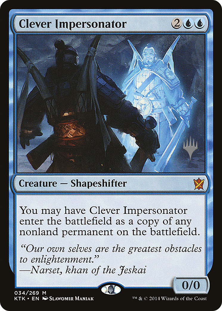 Clever Impersonator (PPTHB-034) [Khans of Tarkir Promos] Foil MTG Single Wizards of the Coast