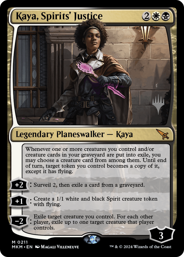 Kaya, Spirits' Justice (PPMKM-211) [Murders at Karlov Manor Promos] MTG Single Wizards of the Coast