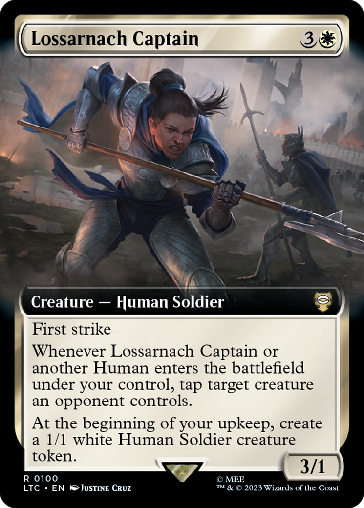 Lossarnach Captain (LTC-100) [Tales of Middle-earth Commander] (Extended Art) MTG Single Wizards of the Coast