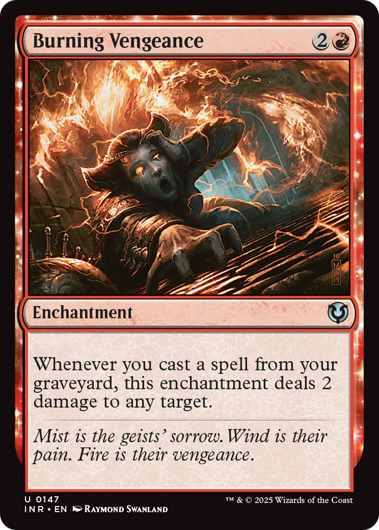 Burning Vengeance (INR-147) [Innistrad Remastered] Foil MTG Single Wizards of the Coast
