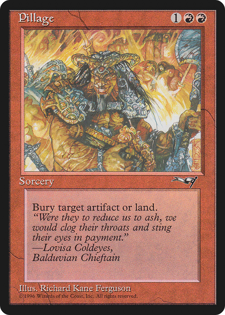 Pillage (ALL-076) [Alliances] MTG Single Wizards of the Coast