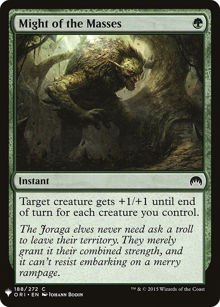 Might of the Masses (LIST-ORI-188) [Mystery Booster] The List MTG Single Wizards of the Coast