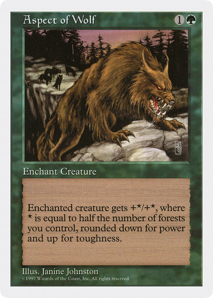 Aspect of Wolf (5ED-278) [Fifth Edition] MTG Single Wizards of the Coast