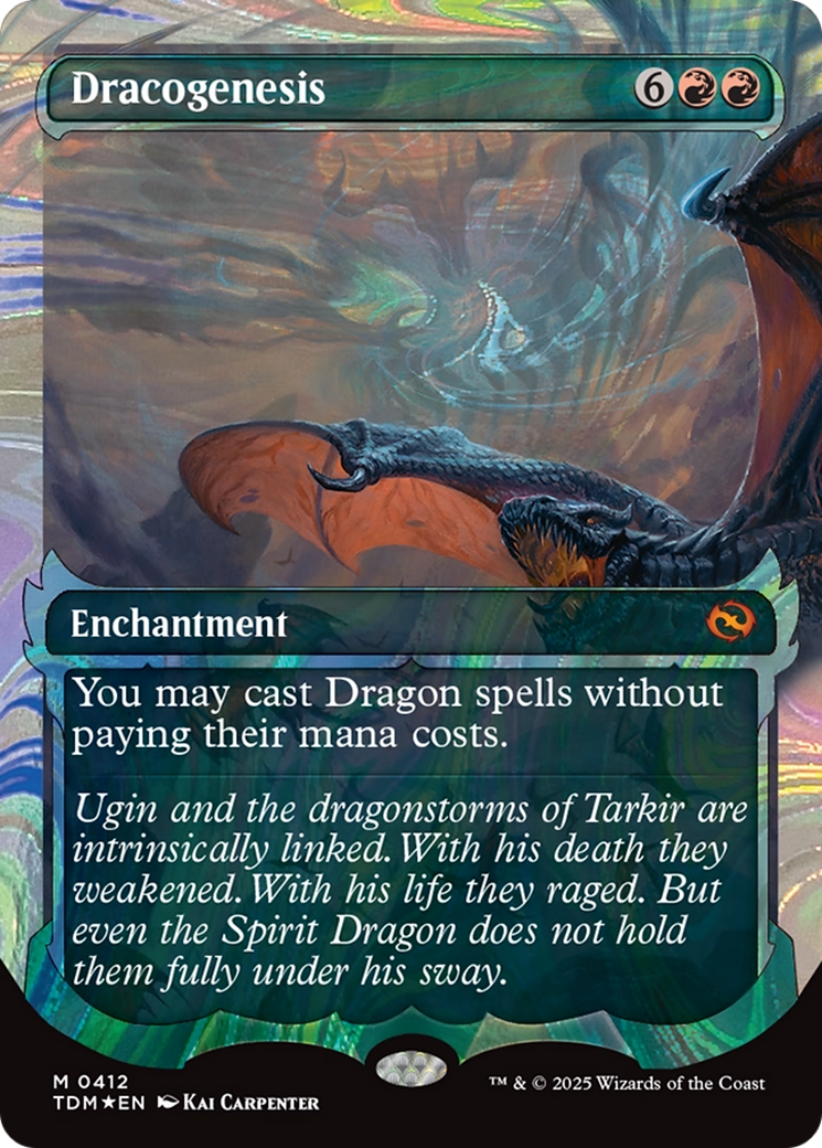 Dracogenesis (0412) (Halo Foil) (TDM-412) [Tarkir: Dragonstorm] (Showcase) Foil MTG Single Wizards of the Coast