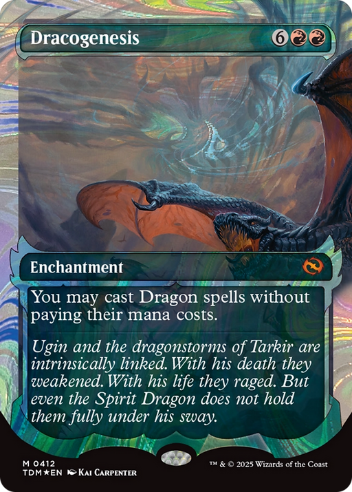 Dracogenesis (0412) (Halo Foil) (TDM-412) [Tarkir: Dragonstorm] (Showcase) Foil MTG Single Wizards of the Coast