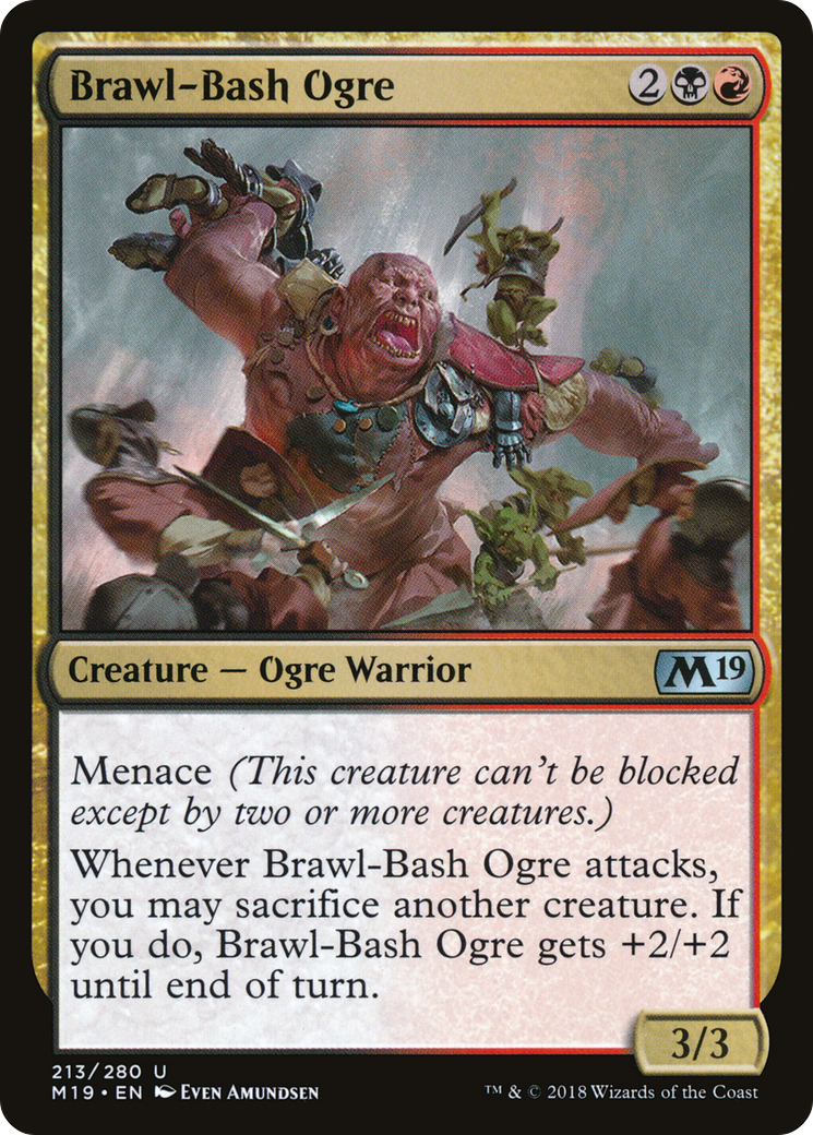 Brawl-Bash Ogre (M19-213) [Core Set 2019] Foil MTG Single Wizards of the Coast