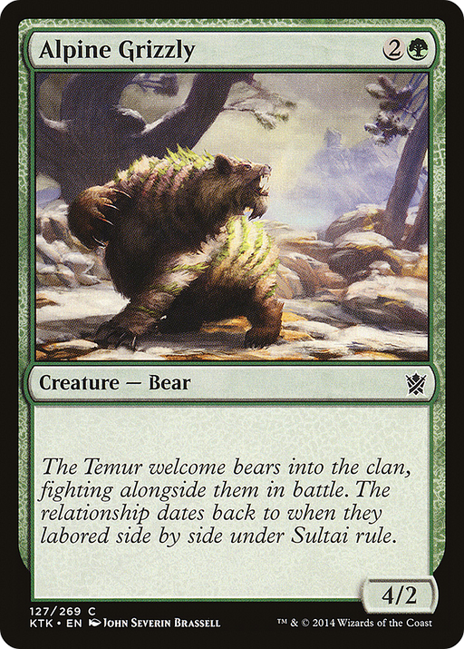 Alpine Grizzly (KTK-127) [Khans of Tarkir] Foil MTG Single Wizards of the Coast