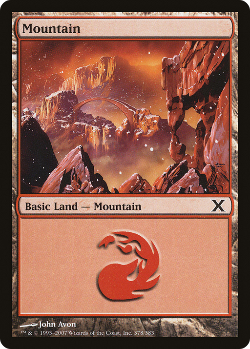 Mountain (378) (10E-378) [Tenth Edition] MTG Single Wizards of the Coast