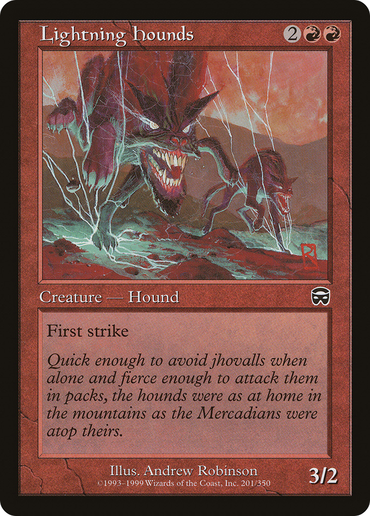 Lightning Hounds (MMQ-201) [Mercadian Masques] Foil MTG Single Wizards of the Coast
