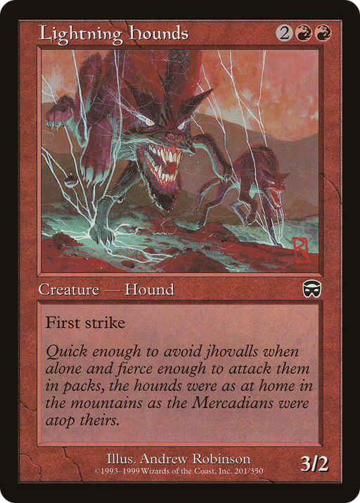 Lightning Hounds (MMQ-201) [Mercadian Masques] MTG Single Wizards of the Coast