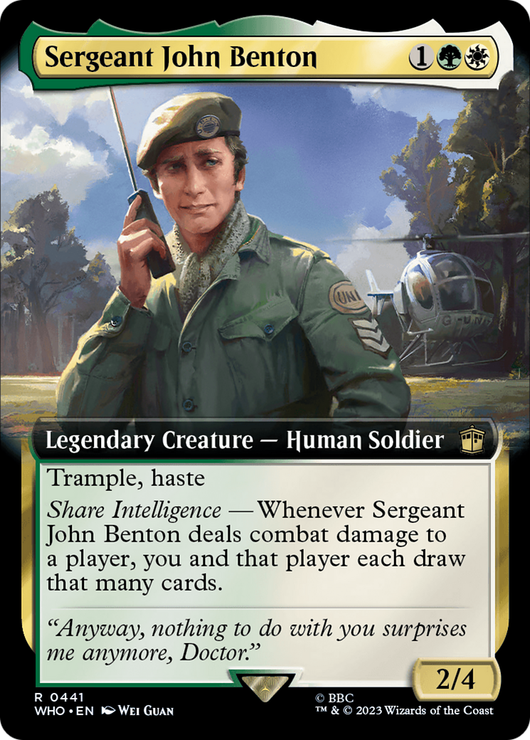 Sergeant John Benton (WHO-441) [Doctor Who] (Extended Art) Foil MTG Single Wizards of the Coast