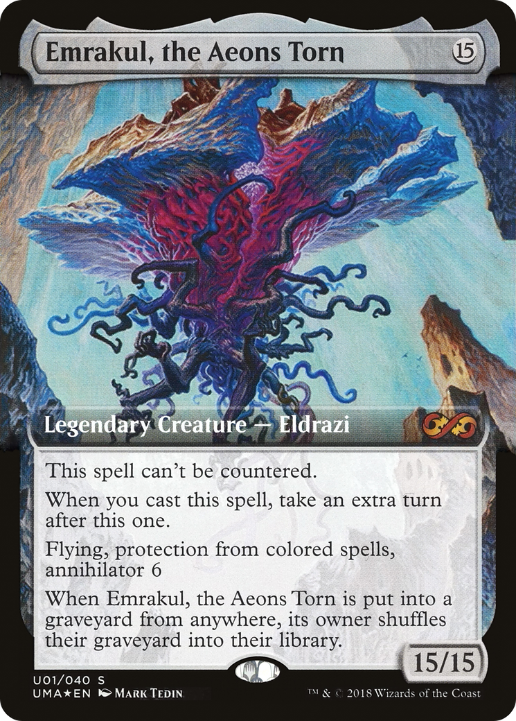 Emrakul, the Aeons Torn (UMA:BT-U01) [Ultimate Box Topper] (Extended Art) Foil MTG Single Wizards of the Coast
