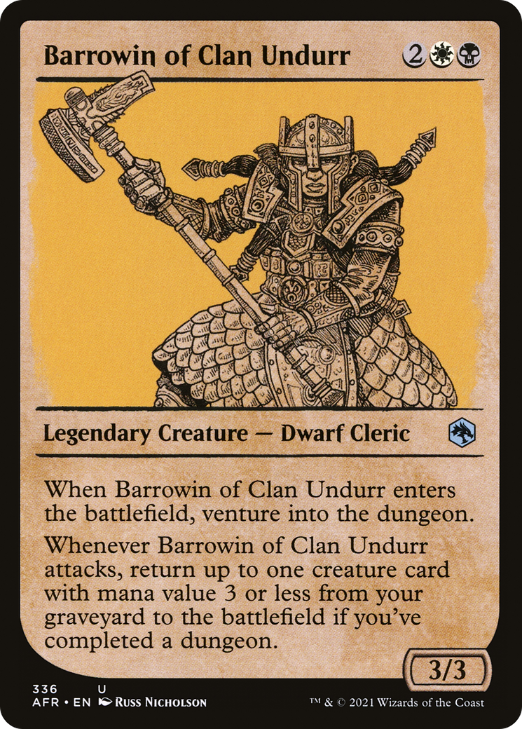 Barrowin of Clan Undurr (AFR-336) [Adventures in the Forgotten Realms] (Showcase) MTG Single Wizards of the Coast