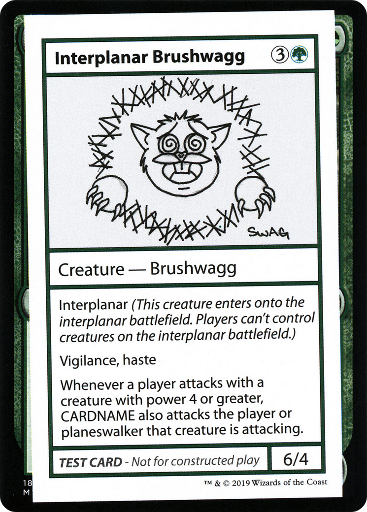 Interplanar Brushwagg (CMB1-079) [Mystery Booster] Playtest Cards 2021 MTG Single Wizards of the Coast
