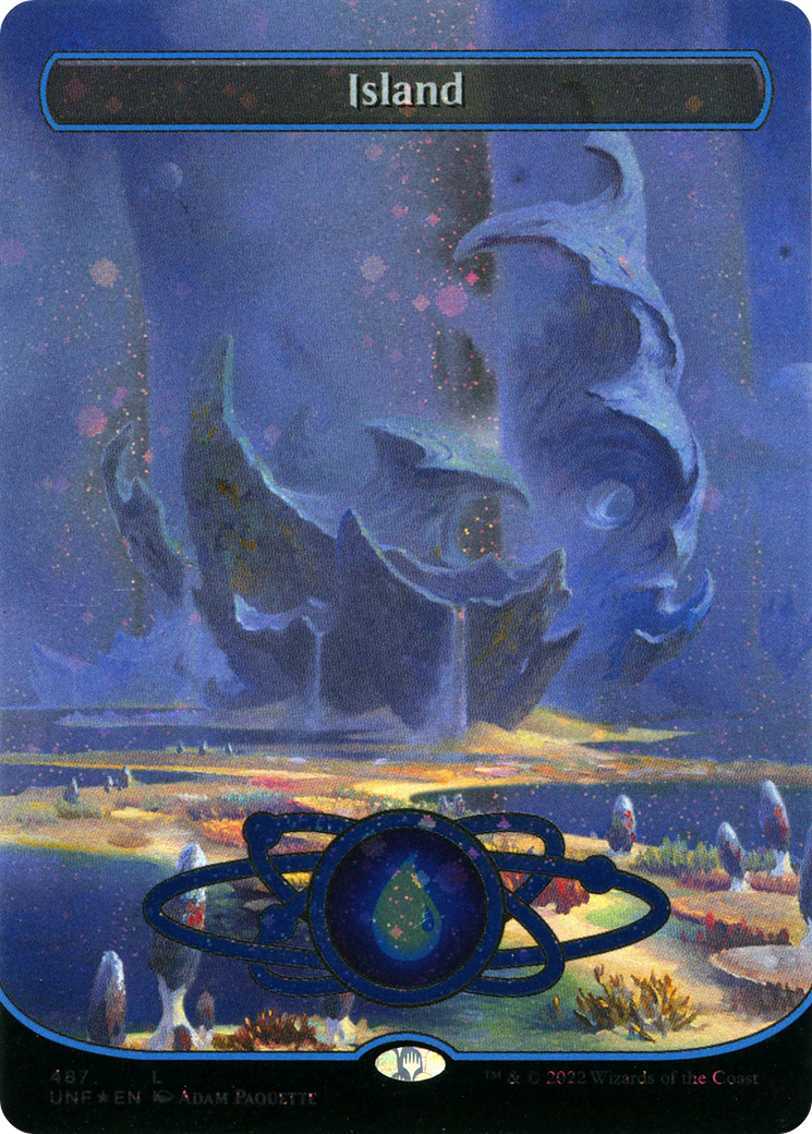 Island (487) (Galaxy Foil) (UNF-487) [Unfinity] Foil MTG Single Wizards of the Coast