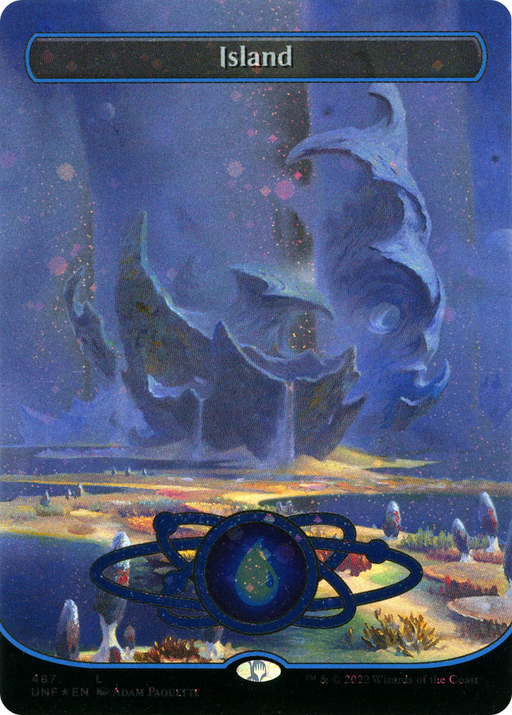Island (487) (Galaxy Foil) (UNF-487) [Unfinity] Foil MTG Single Wizards of the Coast