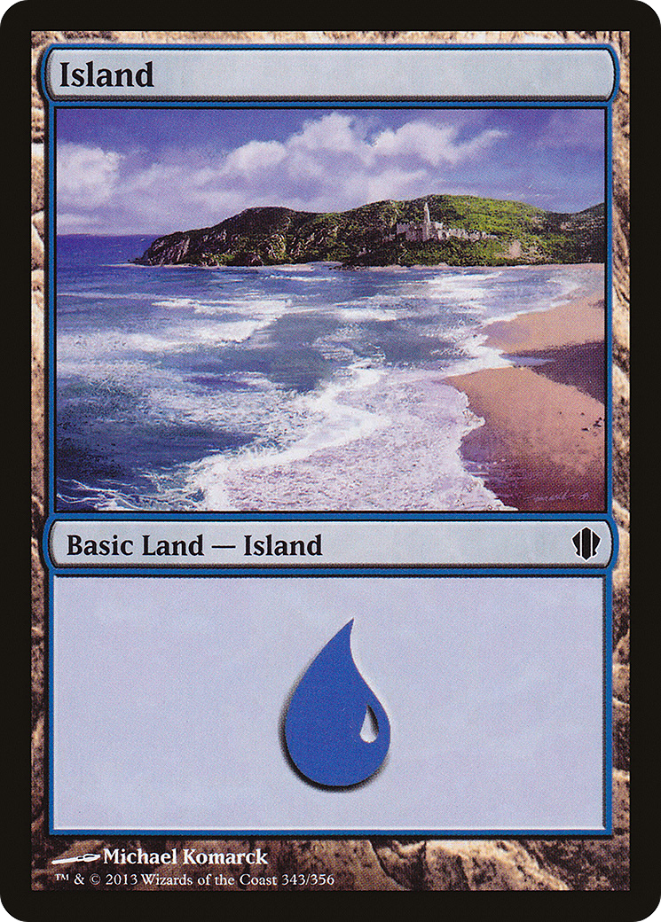 Island (343) (C13-343) [Commander 2013] MTG Single Wizards of the Coast