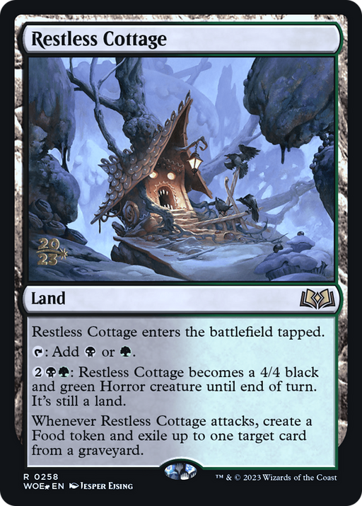 Restless Cottage (PRE-258) [Wilds of Eldraine Promos] Foil MTG Single Wizards of the Coast