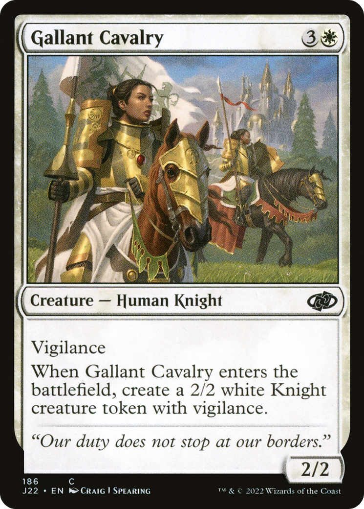Gallant Cavalry (J22-186) [Jumpstart 2022] MTG Single Wizards of the Coast