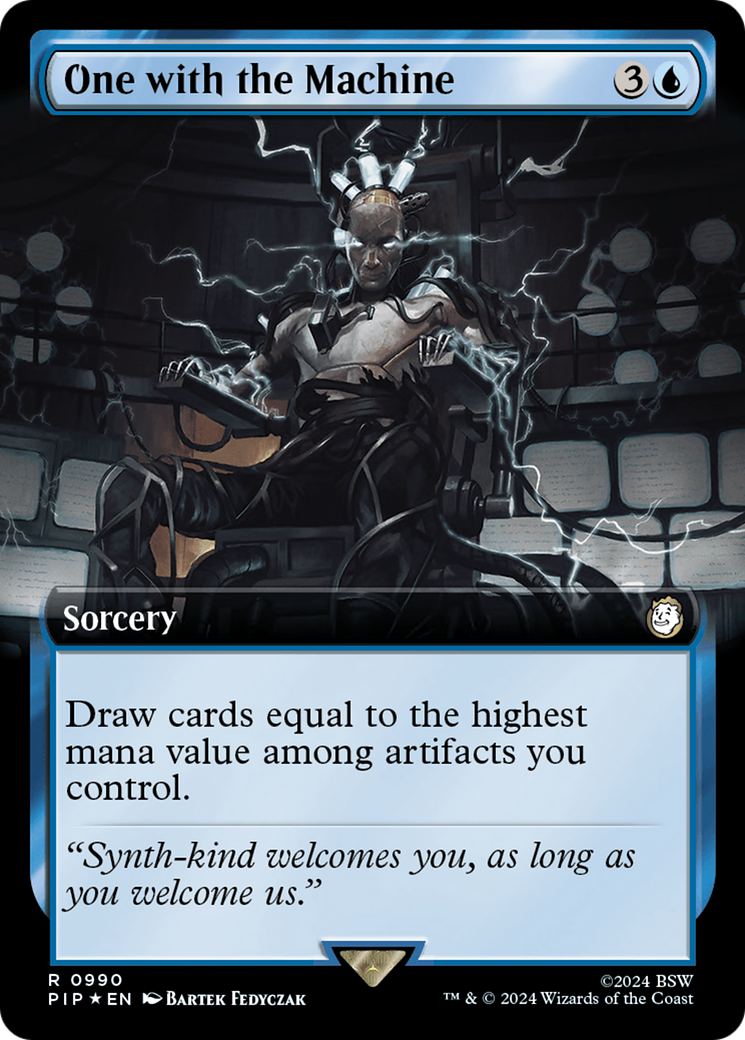 One with the Machine (Surge Foil) (PIP-990) [Fallout] (Extended Art) Foil MTG Single Wizards of the Coast