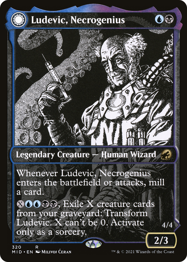 Ludevic, Necrogenius (MID-320) [Innistrad: Midnight Hunt] (Showcase) Foil MTG Single Wizards of the Coast