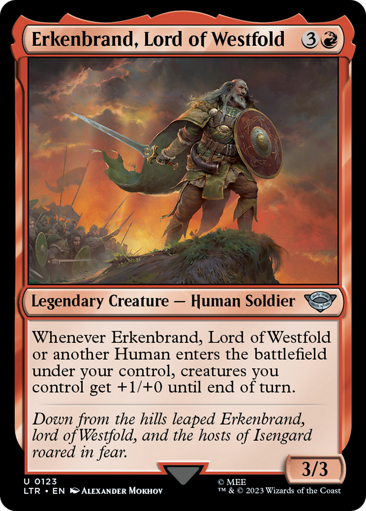 Erkenbrand, Lord of Westfold (LTR-123) [The Lord of the Rings: Tales of Middle-earth] MTG Single Wizards of the Coast
