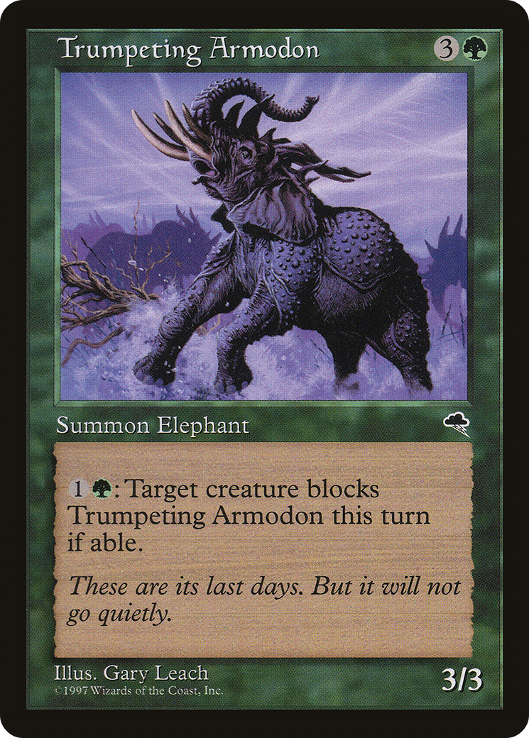 Trumpeting Armodon (TMP-262) [Tempest] MTG Single Wizards of the Coast