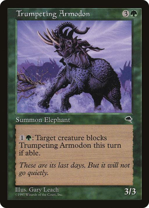 Trumpeting Armodon (TMP-262) [Tempest] MTG Single Wizards of the Coast