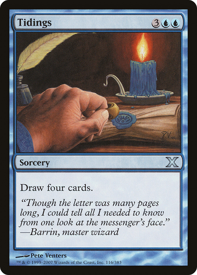 Tidings (10E-116) [Tenth Edition] Foil MTG Single Wizards of the Coast