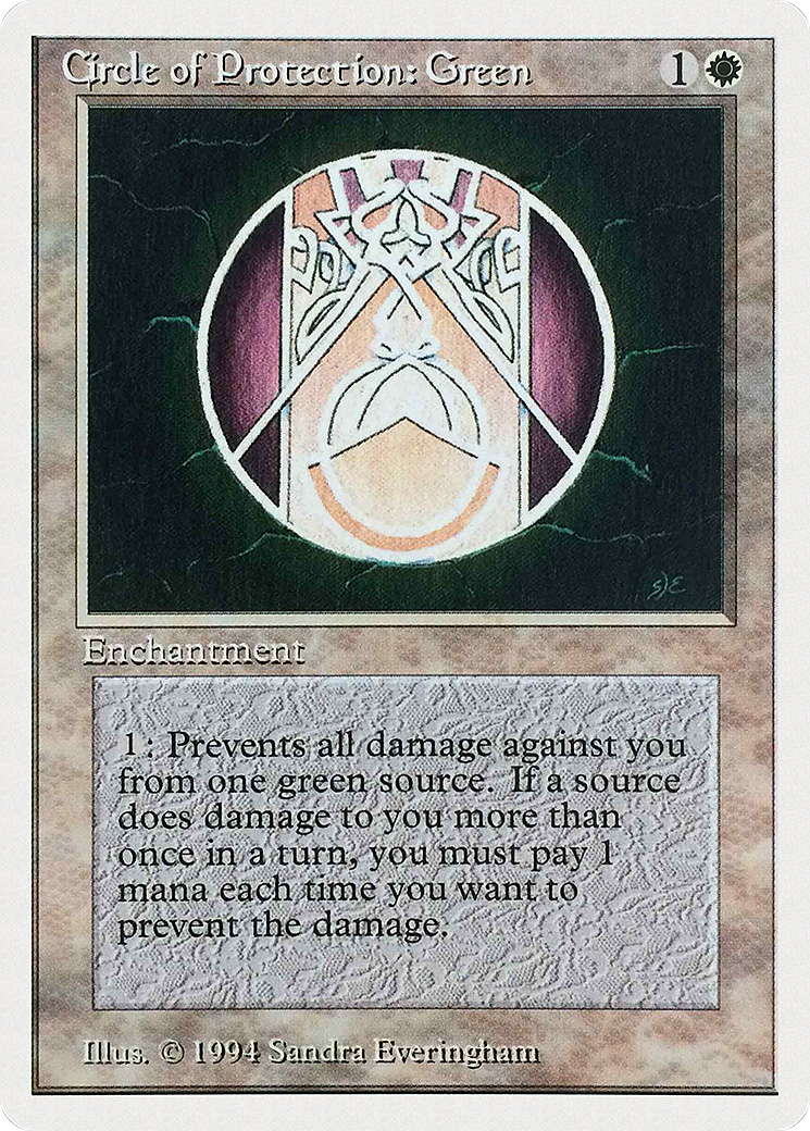 Circle of Protection: Green (SUM-011) [Misc] Summer Magic / Edgar MTG Single Wizards of the Coast