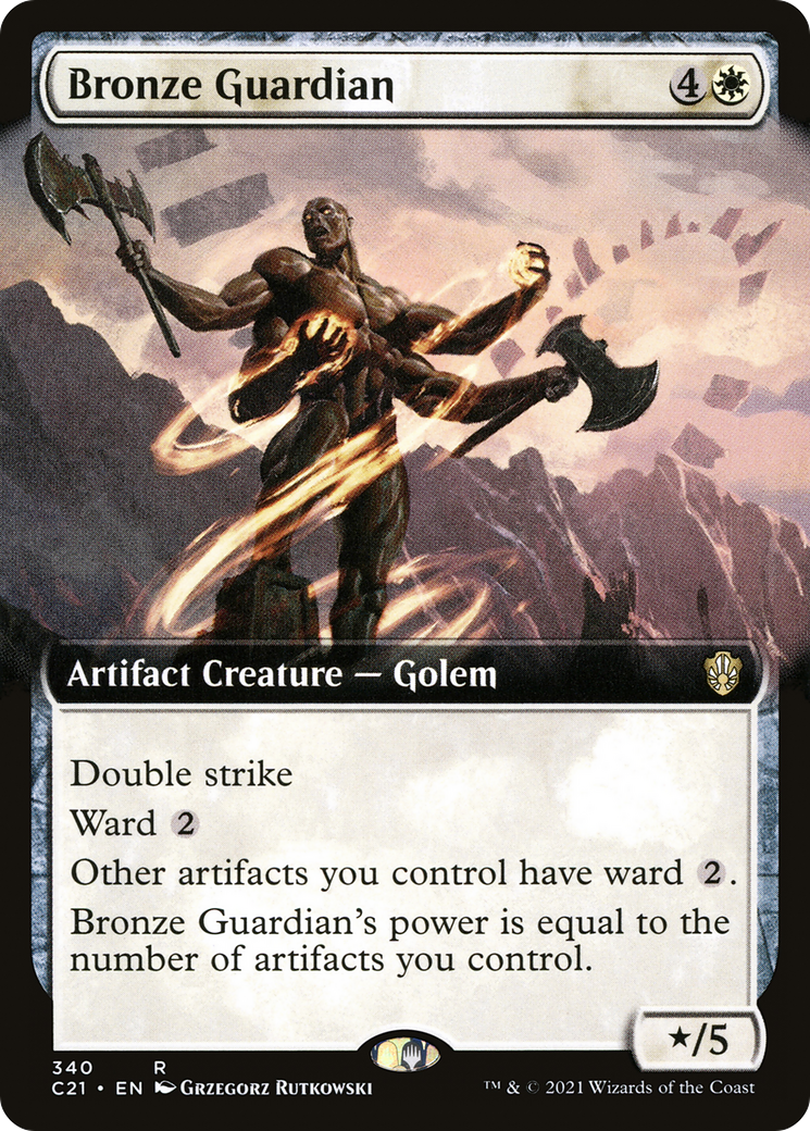 Bronze Guardian (C21-340) [Commander 2021] (Extended Art) MTG Single Wizards of the Coast