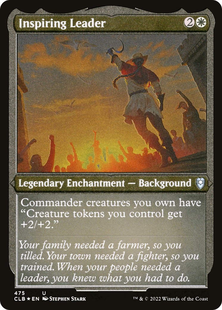 Inspiring Leader (CLB-475) [Commander Legends: Battle for Baldur's Gate] Etched Foil MTG Single Wizards of the Coast