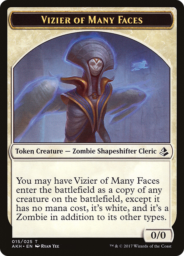 Vizier of Many Faces Token (AKH-015) [Tokens] Amonkhet Tokens Foil MTG Single Wizards of the Coast
