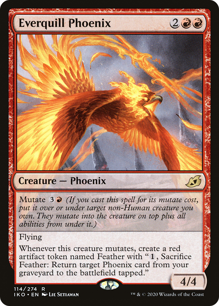 Everquill Phoenix (IKO-114) [Ikoria: Lair of Behemoths] Foil MTG Single Wizards of the Coast