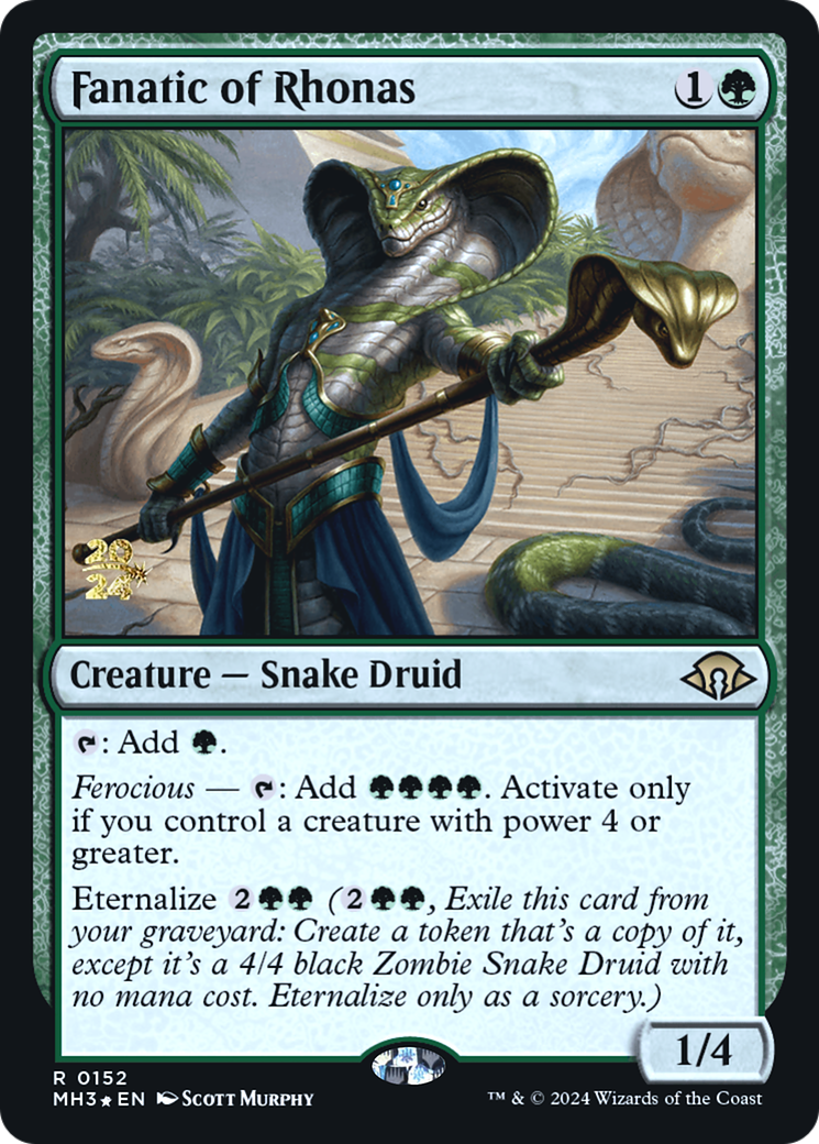 Fanatic of Rhonas (PRE-152) [Modern Horizons 3 Promos] Foil MTG Single Wizards of the Coast