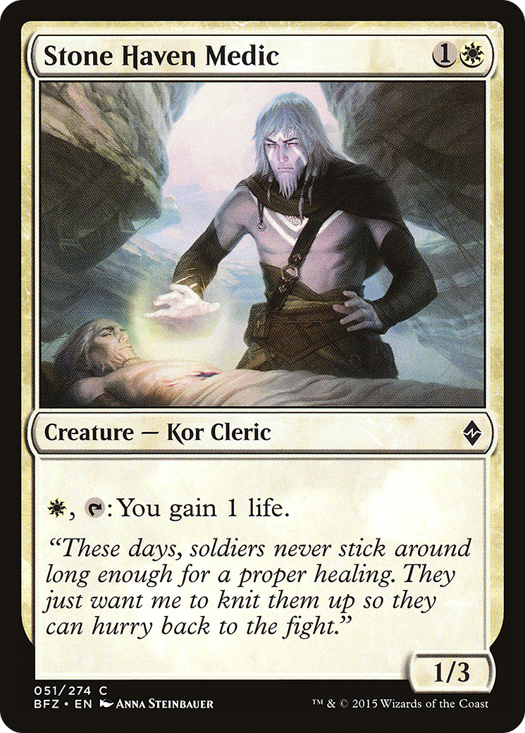 Stone Haven Medic (BFZ-051) [Battle for Zendikar] Foil MTG Single Wizards of the Coast