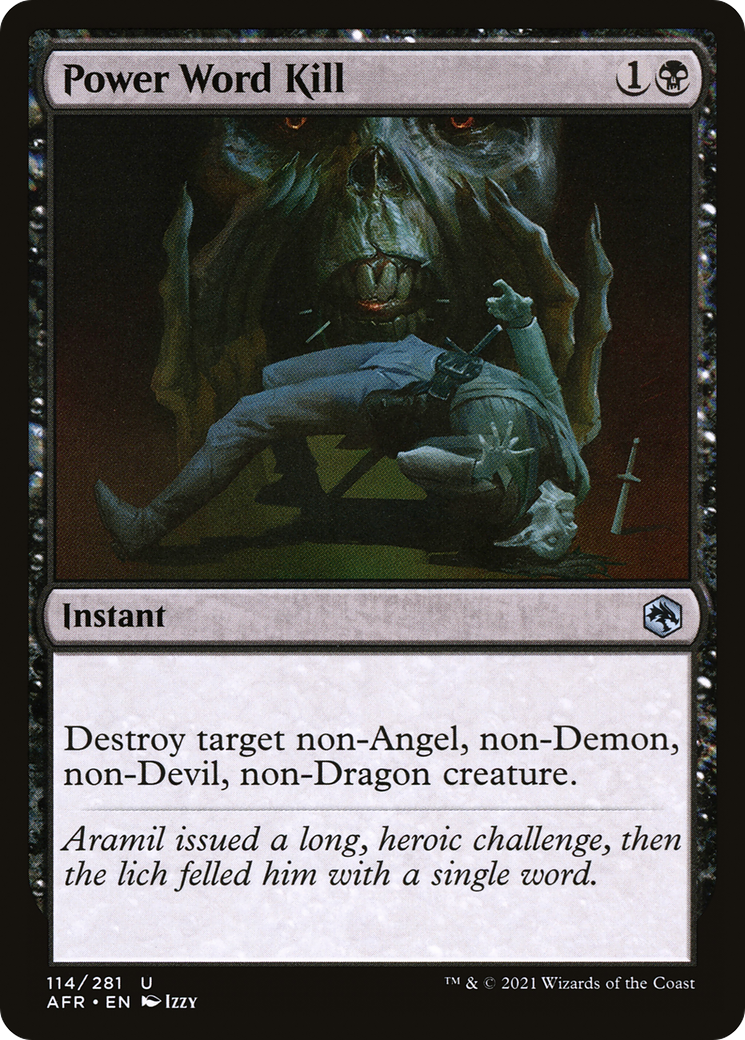 Power Word Kill (AFR-114) [Adventures in the Forgotten Realms] MTG Single Wizards of the Coast