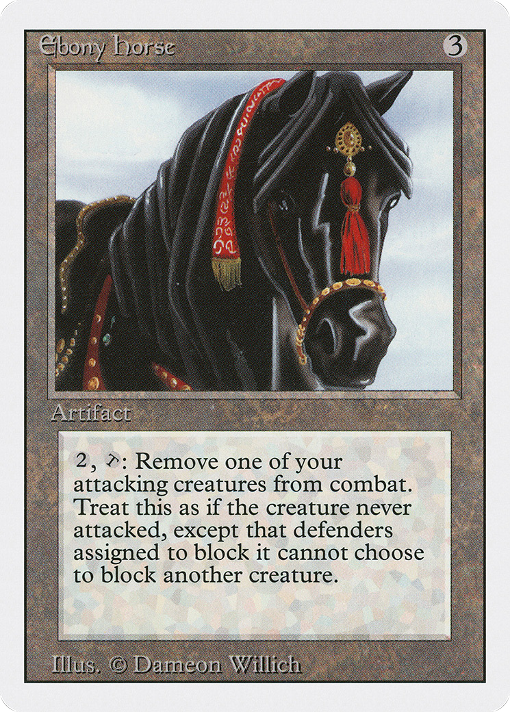 Ebony Horse (3ED-) [Revised Edition] MTG Single Wizards of the Coast