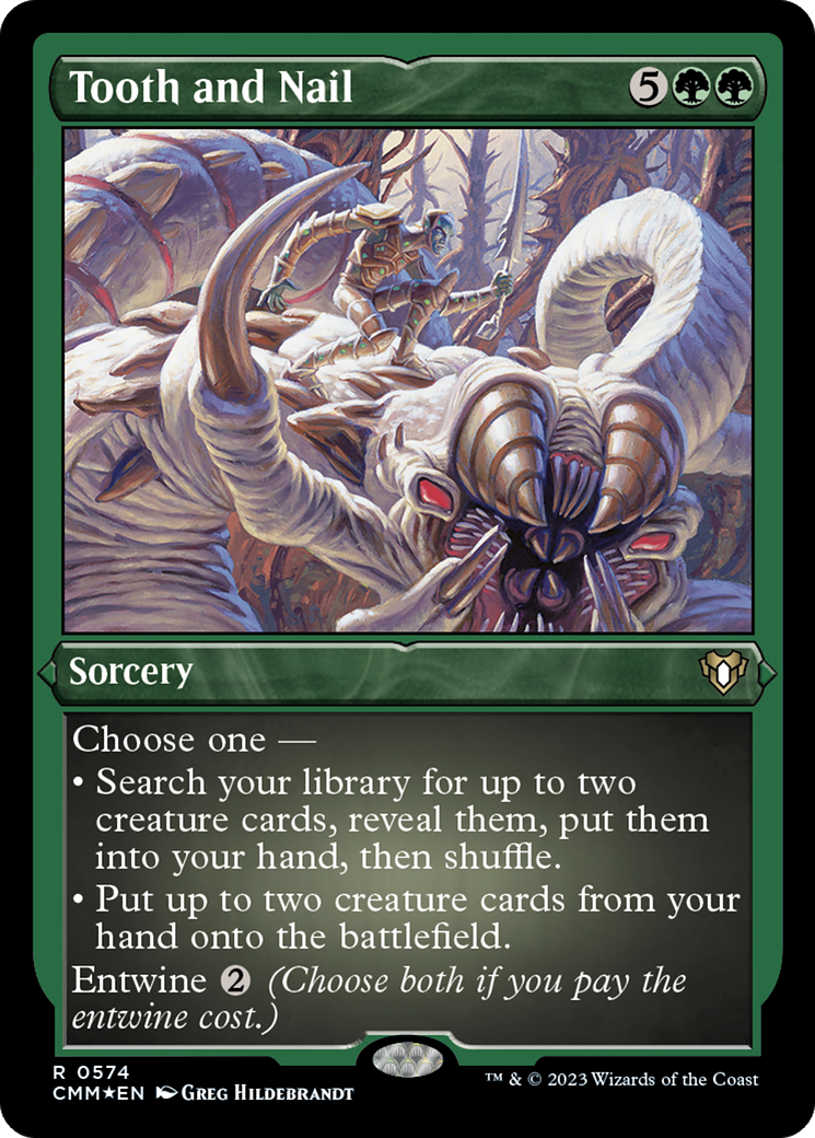 Tooth and Nail (CMM-574) [Commander Masters] Etched Foil MTG Single Wizards of the Coast